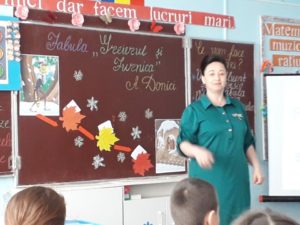 05.04.2018 oră publică în clasa I Fabula ”Greierul și furnica” de A. Donici, învățătoare Rașcenco Angela.