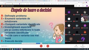 Oră publică la Dezoltarea personală ,,Impactul deciziilor asupra viitorului,, Rașcenco Snejana