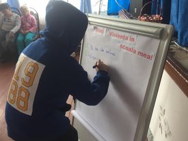 la data de 20.01.23 a avut loc campania ”Stop violență în școală” fiind organizată și desfășurată de către Rașcenco Angela, DAE și Consiliul Elevilor.