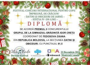 Festivalul-Concurs Internațional de Datini de Iarnă, ediția a IV-a, Montreal, Canada!